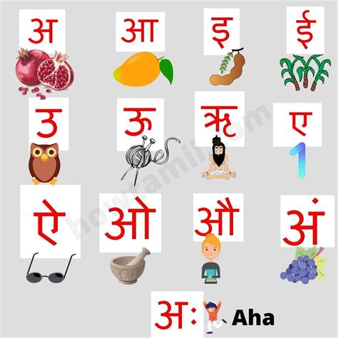 a aa e ee hindi words